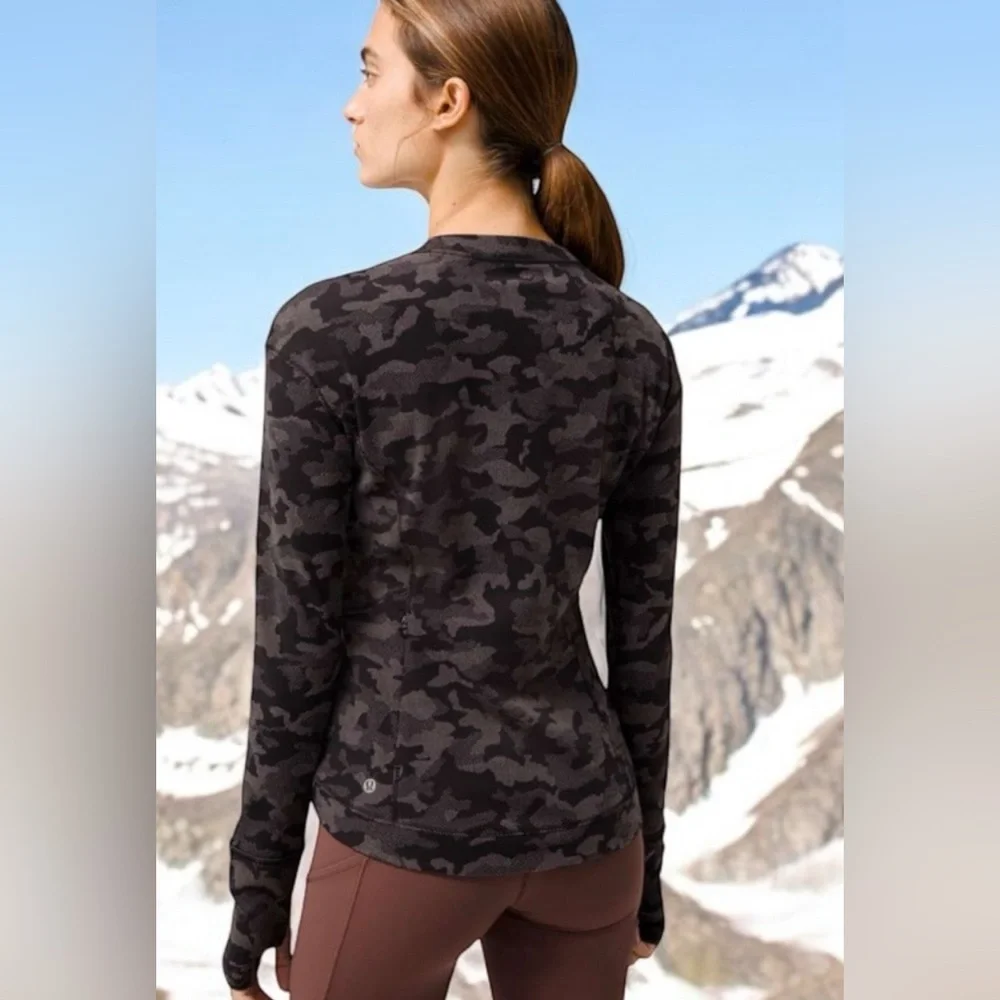 LULULEMON RULU CLOSE TO CROSSING Long-Sleeve Shirt Size4 Heritage Camo - Picture 2 of 5